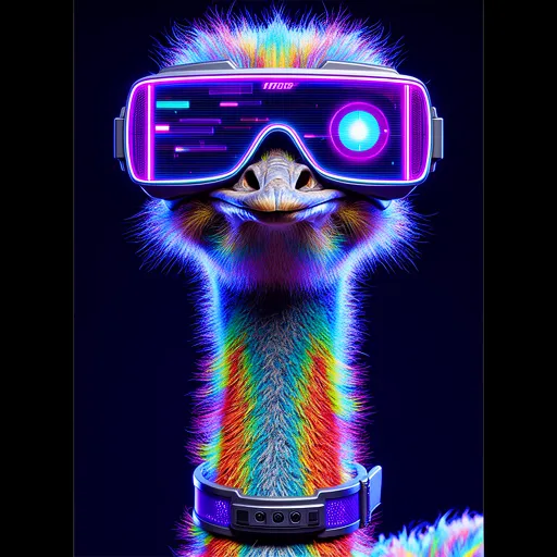 Cyberpunk Ostrich